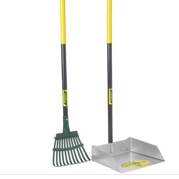 Dog pooper scooper set includes tray and rake - Picture 6 of 10